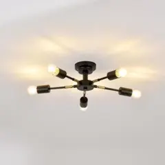 ニトリ 5灯 ペンダントライト シンプリ BK 278P-5 LED電球付属 - メルカリ