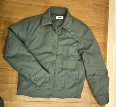 UNIQLO ユニクロユー パデットシャツジャケット ダークグリーン S