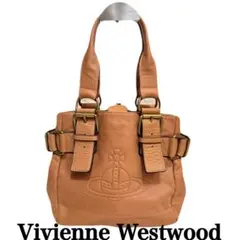美品 ヴィヴィアン・ウエストウッド ビッグオーブ 型押し レザー ハンドバッグ