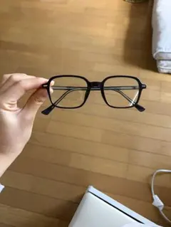 ブルーエレファント ブラウン スクエアメガネ 袋付け