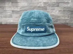 Supreme corduroy campcapコーデュロイ キャップ ブルー