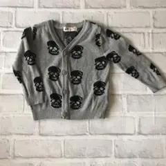 H&Mスカルニットカーディガン 90cm