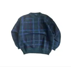 90s GANT ニット チェック 古着 総柄 vintage ノームコア 短丈のサムネイル