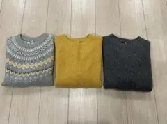 キッズ　スフレヤーンセーター　３着セット