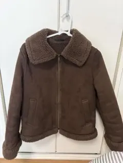 ユニクロ ブラウン ムートンジャケット