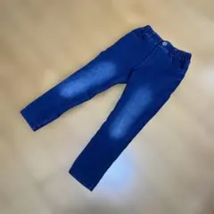 ダークブルー ゴムウエスト ストレートパンツ　120㎝　デニム