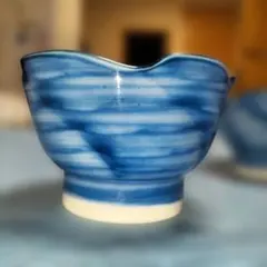 美濃焼　水峰窯　青色の小鉢2個セット