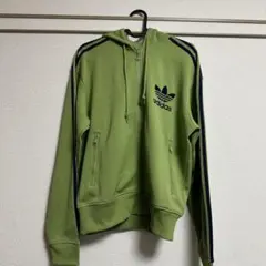 adidas フード付きジャージ Sサイズ ライトグリーン　古着