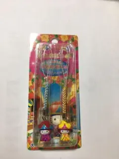 沖縄　根付けキティ　ご当地キティ　限定　ストラップ　花笠　国際通り　ペア