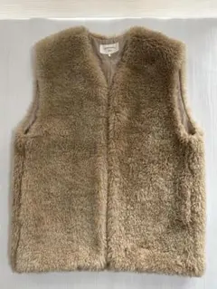 Samansa Mos2 フェイクファーベスト 未使用品