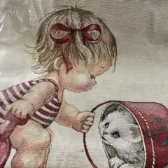 ゴブラン生地　パネル　正方形　女の子