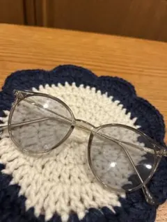 クリアフレーム ラウンドサングラス