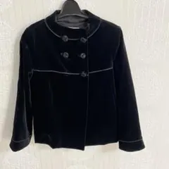 Dressterior 黒 ベルベット サイズ38 ノーカラージャケットのサムネイル