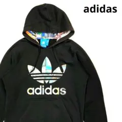 ✩大阪太郎様専用✩ アディダス ビッグロゴ パーカー ブラック L 太鳳さん着用