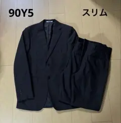 kansai ダークストライプ スーツ パンツ2本 90Y5 スリム