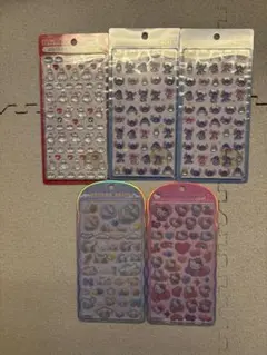 ボンボンドロップシール コットンパフィシール サンリオ ベイマックス スティッチ