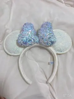 ディズニーシー 20周年 ディズニースパンコールカチューシャ ホワイト