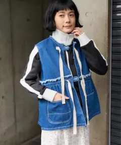 FREAK'S STORE 切り替えフリルリボンベスト