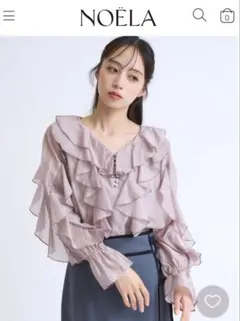 美品☆定価¥15,290 ジルバイジルスチュアート シアーラッフルブラウス 