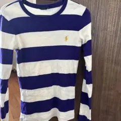 Ralph Lauren 長袖Tシャツ S ボーダー　紫