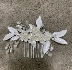 ブライドミー　ブライダル ヘアアクセサリー パール 花 コーム 結婚式