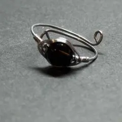 WR758SS 天然石 パワーストーン ワイヤーリング ブラジル産 モリオン