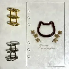 ✨新作✨A6 アクリルレジンバインダー　リング付き　韓国　貯金