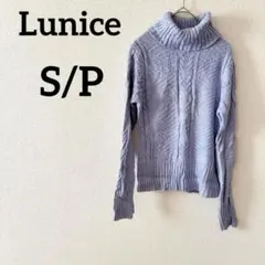 SALE‼️Lunice 【S/P】ライトブルー タートルネックセーター