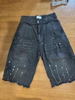 SOERTE ペイント加工 デニムハーフパンツのサムネイル