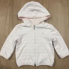 ラルフローレン　リバーシブル　ピンク　タオル地　パーカー　80cm