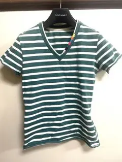 1piu1uguale3 レインボーステッチボーダーカットソーTシャツのサムネイル