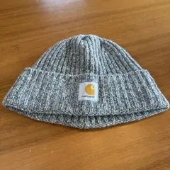 Carhartt グレー ニット帽 ボタン付き