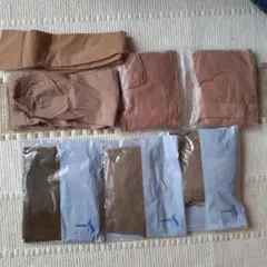 ベージュ 系ストッキング 5足 ハイソックス2足セット 未使用