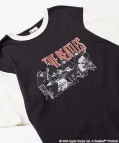 THE BEATLES ザビートルズ リンガーTシャツ 半袖 古着 ブラック