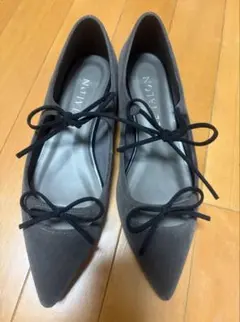 LE TALON ダブルリボンフラットシューズ 23.5cm