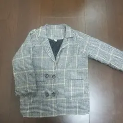 チェック柄ダブルブレストジャケット　120センチ　女の子
