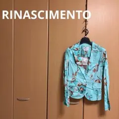 新品 RINASCIMENTO 花柄 テーラードジャケット ターコイズのサムネイル