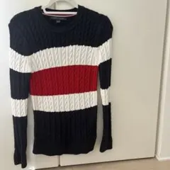 TOMMY HILFIGER ケーブルニットセーター L 美品