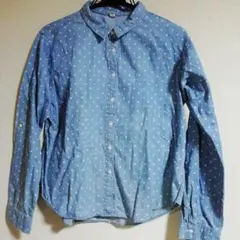 デニム水玉シャツ　ユニクロ