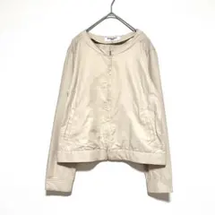 NATURAL BEAUTY BASIC ノーカラージャケット　ジップアップ　M
