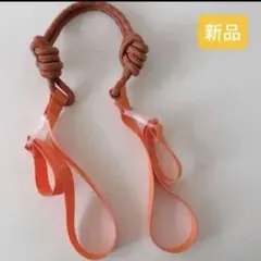 新品　ショルダーバッグストラップ　トートバッグ　オレンジ　ボールアンドチェーン