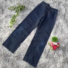 ✨BRAPPERS✨サイズS相当 ダークブルー ストレートデニム ハイウエスト