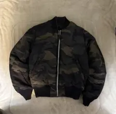 ALPHAアルファ　MA-1 フライトジャケット　迷彩　カーキ　リバーシブル