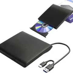 外付け DVDドライブ CD 読込/書込 USB3.0 Type-C 薄型 高速