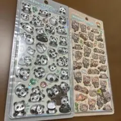 ボンボンドロップシール　パンダ　レッサーパンダ　セット