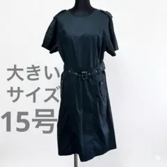 【大きいサイズ】DoCLASSE ドゥクラッセ ワンピース　ベルト付き 15号のサムネイル