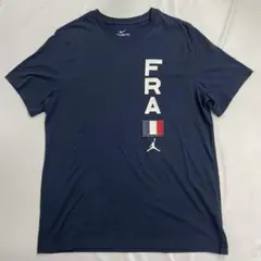 NIKE ジョーダン バスケットボール フランス Tシャツ 紺 XL