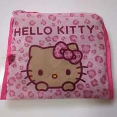 ハローキティ　エコバッグ　日焼け　ギャル　ヒョウ柄　ピンク　アベイル