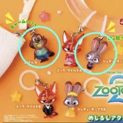 ズートピア2 めじるしアクセサリー　ジュディ・ホップスA ニブルス ガチャ