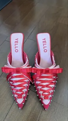 ほぼ未使用☆YELLO☆デニムミュールパンプス Mサイズ 星あや - メルカリ